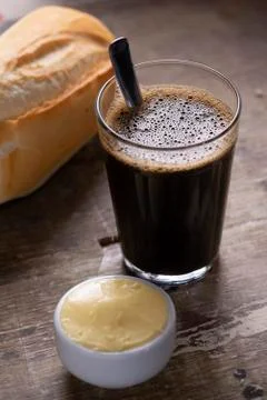 Coffee and bread Stock-Fotos