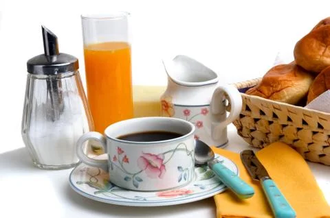 Coffee and breakfast Stock Photos