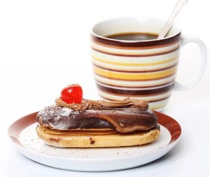 Coffee and cake 스톡 사진