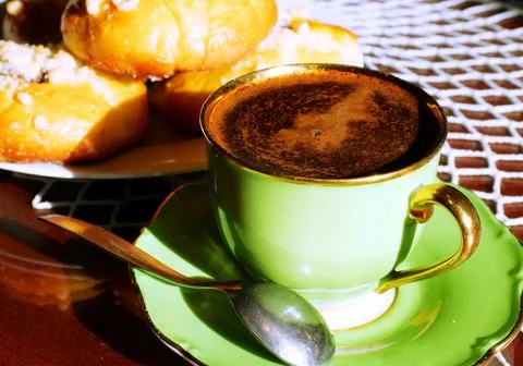 Coffee and the cake Stock-Fotos