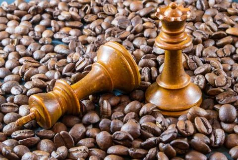 Coffee and Chess Stock Photos