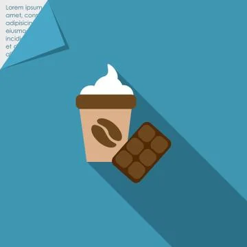 Coffee and chocolate Illustrazione stock