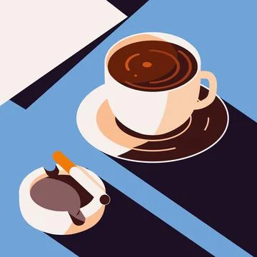 Coffee and cigar Stock Illustration