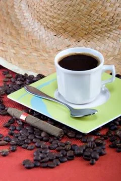 Coffee and cigar Stock-Fotos