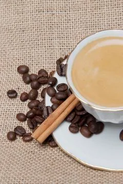 Coffee and cinnamon. Stock Photos