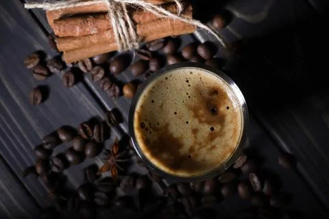 Coffee and cinnamon  Stock Photos