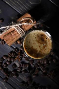 Coffee and cinnamon Stock Photos