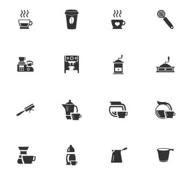 Coffee and Coffee Maker Stock Illustration