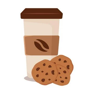 Coffee and cookies Stock Illustration