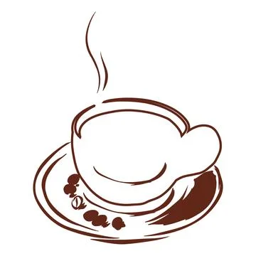 Coffee and Cup vector Design Stock Illustration
