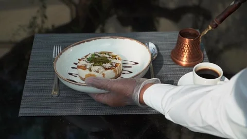 Coffee and Dessert Experience Stock Footage 319949805