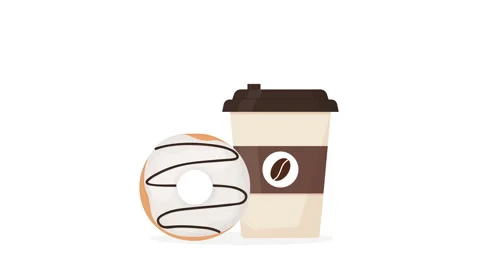 Coffee and donut 스톡 동영상 269046516