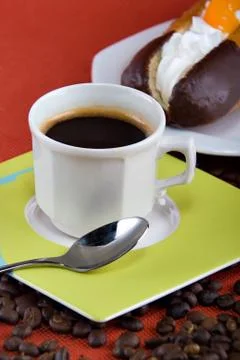 Coffee and donuts Stock Photos