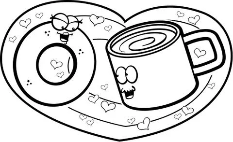 Coffee and Doughnuts Illustrazione stock