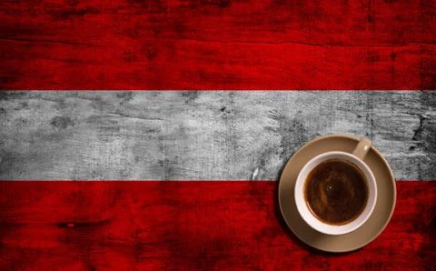 Coffee and flag Stock Photos