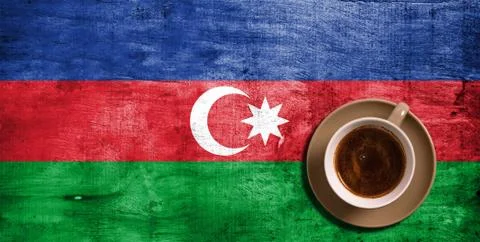 Coffee and flag Stock Photos