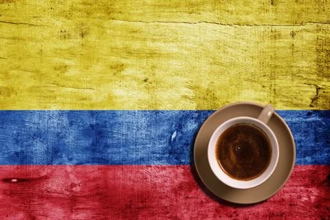 Coffee and flag Foto stock