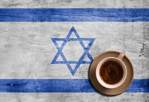 Coffee and flag Stock Photos