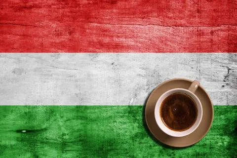 Coffee and flag Stock Photos
