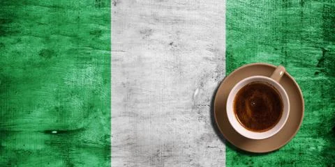 Coffee and flag Stock Photos