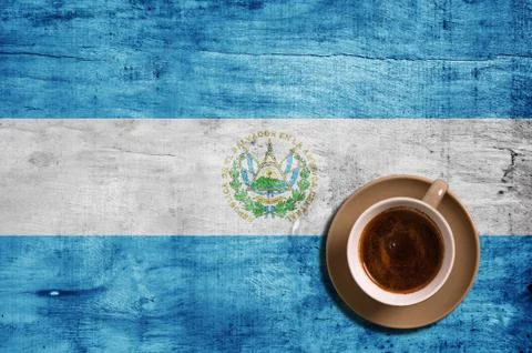 Coffee and flag Stock Photos