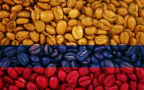 Coffee and flag Stock Photos