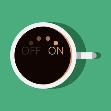 Coffee on and off Stock Illustration