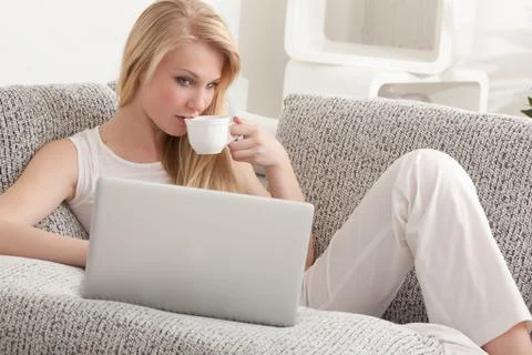 Coffee and Internet Stock Photos