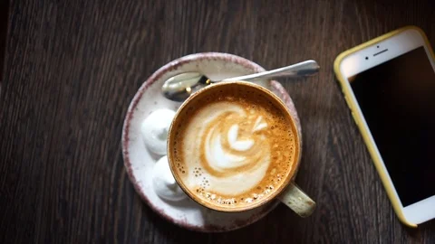 Coffee and laptop Stock Footage 104516069