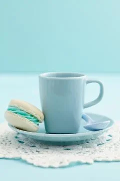 Coffee and macaron Stock Photos