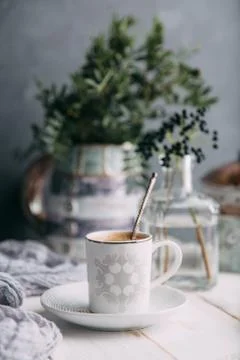 Coffee and marshmallows Foto stock