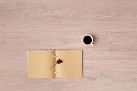 Coffee and Notepad Stock Photos