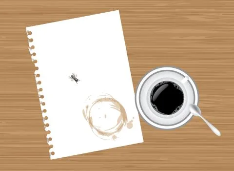Coffee and paper Stock Illustration