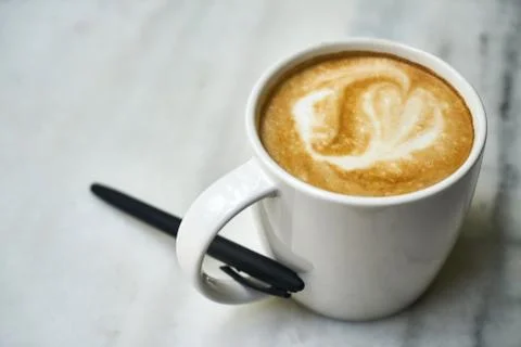 Coffee and Pencil Stock Photos