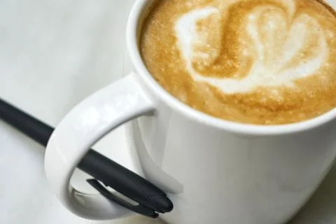 Coffee and Pencil Stock Photos