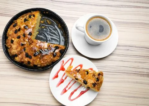 Coffee and pie Stock Photos