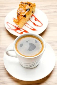 Coffee and pie Stock Photos