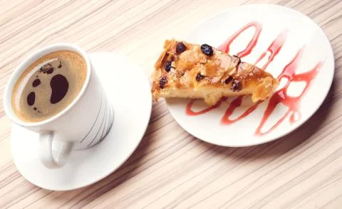Coffee and pie Stock Photos
