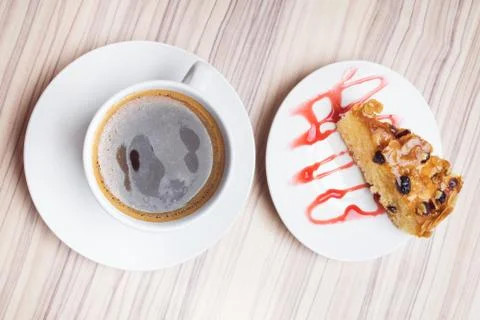 Coffee and pie Stock Photos