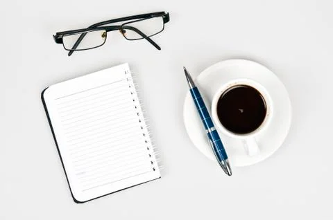 Coffee and post it Stock Photos