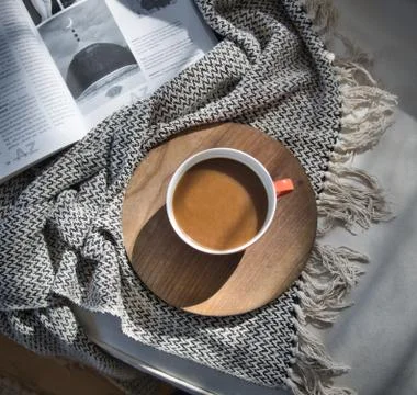 Coffee and reading Stock Photos