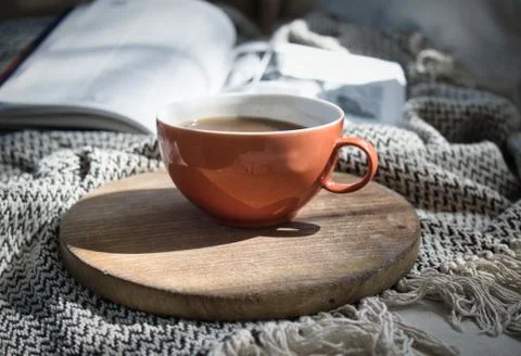 Coffee and reading Stock Photos