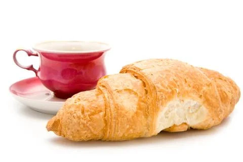 Coffee and roll Stock Photos