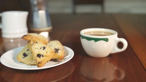 Coffee and Scones 스톡 동영상 95757586