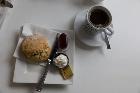 Coffee and scones Foto stock