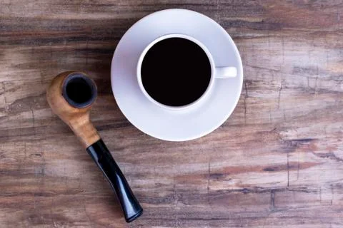 Coffee and smoking. Stock Photos