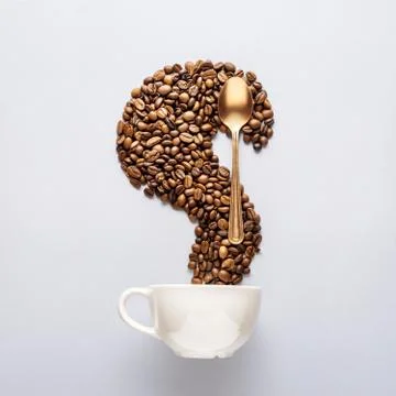 Coffee and spoon. Stock Photos