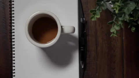 Coffee and Study Vídeos de archivo 131661941