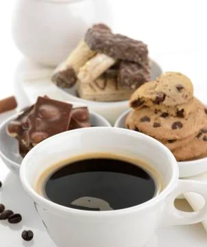 Coffee and sweets Stock Photos