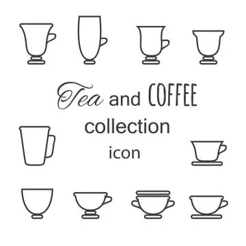Coffee and Tea cup Stock Illustration